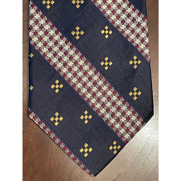 Guess American Classics Blue Red 100% Imported Silk Men’s Neck Tie Made In Usa - Picture 1 of 9